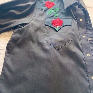 EUC ROCKMOUNT WESTERN WEAR PEAR SNAP RODEO SHIRT